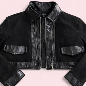 Forever 21 black suede faux